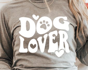 Dog Lover PNG: Heart Paw Print Design (Digital Download)