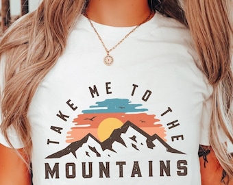 Take me to the mountains Svg, Adventure awaits Svg, Mountain Svg, Camping Svg, Hiking shirt Svg, Adventure quote Svg, Png Sublimation Cricut