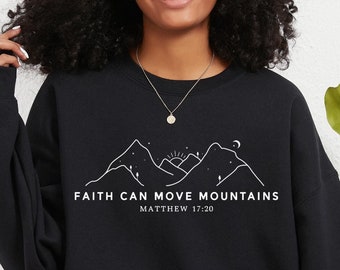 Faith Can Move Mountains Svg, Christian Gift Svg, Faith Png, Jesus Svg, Bible Verse Svg & Png, Minimal Christian Svg, Bible Verse Png