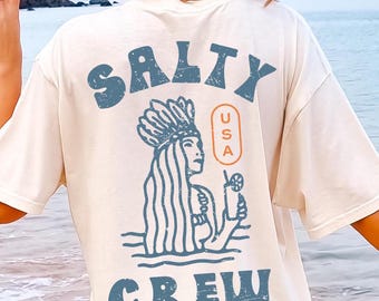 Retro Salty Crew PNG SVG: Summer Beach Vibes (Digital Download)