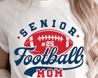 Senior Football Mom SVG: Varsity Shirt Design (Digital Files)