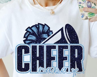 Cheer Nana SVG: Pom Pom & Megaphone Cut Files (Cricut, Silhouette, Sublimation)