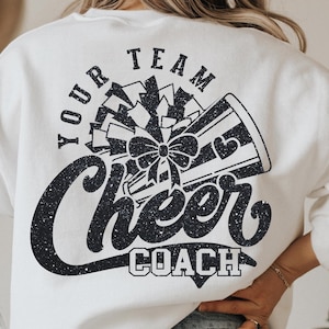 Cheer Coach Svg, Png Dxf Eps, Cheerleader Coach Shirt, Megaphone Svg, Pom Pom, Cricut Cut Files, Silhouette, Sublimation, Cheerleading Coach