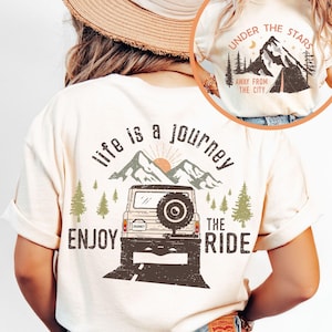 Life is Journey Enjoy The Ride svg png, CAMPING png, Camper png, Camp Life png, Lake Life png, campfire png, Camping shirt front back