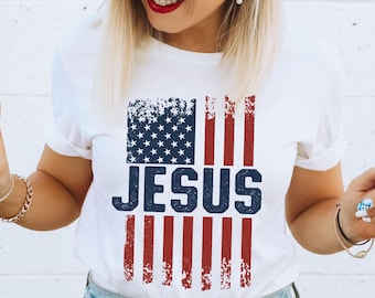 She Loves Jesus and America Too PNG: 4th of July Christian Design (Digital Download)
