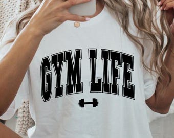 Gym Life PNG: Fitness T-Shirt Design (Digital Download)
