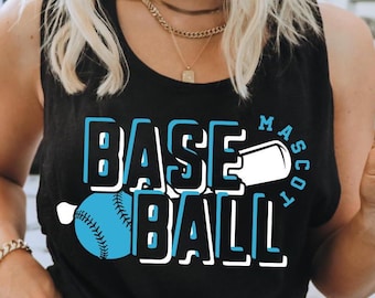 Baseball Team SVG PNG: Mascot Template, Baseball Mom Shirt (Digital Download)
