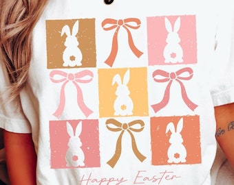 Easter Bunny & Bow PNG SVG: Coquette Shirt Sublimation Designs (Digital Download)