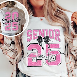 Coquette Senior Class of 2025 Png svg Senior Class of 2025 Png svg, Glitter png  Graduation PNG, Retro Checkered Png, High school front back