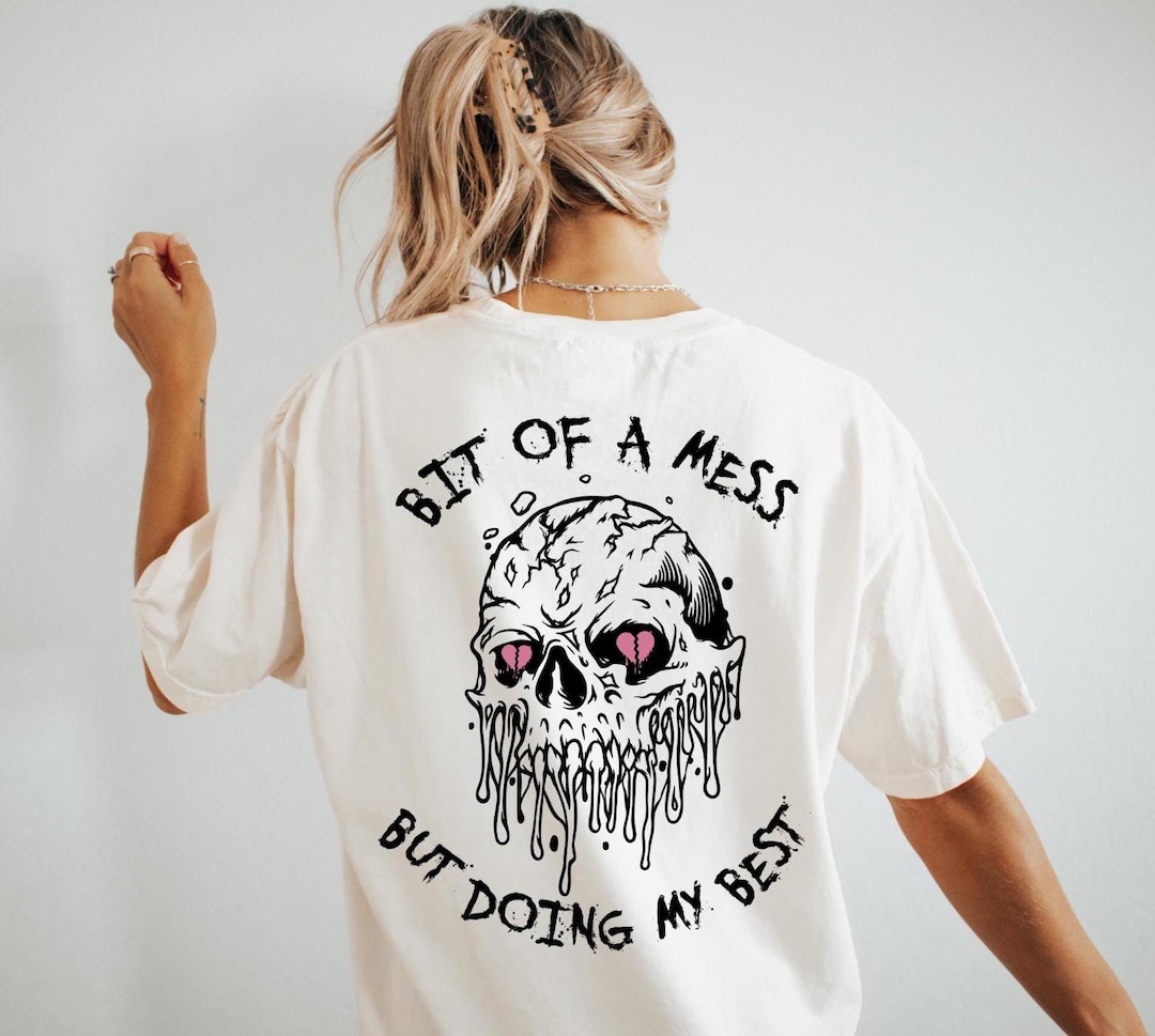 Messy Skull SVG PNG: Retro Sarcastic Design (digital Download) - Etsy