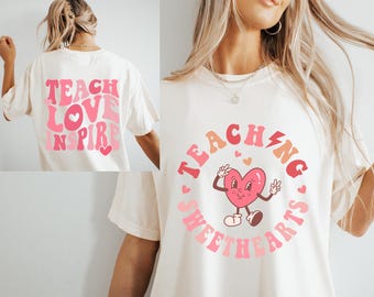 Teaching Sweethearts PNG front back, Valentines Day PNG, Teacher Valentine Png, Heart Png, Png Sublimation, Valentine Sublimation Design