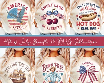 Retro 4th of July PNG Bundle, 4th of July Png, Fourth Of July Png, USA Png, America Png, Independence Day, American Flag Png, Png Bundle