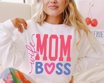 Wife Mom Boss Svg: Cricut & Silhouette Cut File (Digital Download)