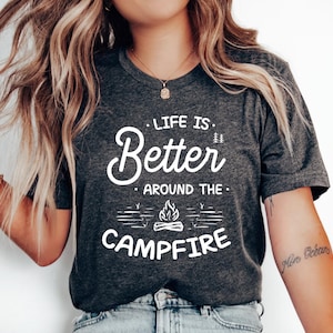 SVG de feu de camp : T-shirt de camping coupé fichiers pour Cricut (téléchargement numérique)