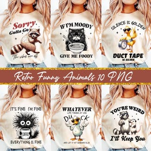 Sarcastic PNG Bundle, Funny Animals png bundle, Sarcasm png bundle, Sassy png quotes shirts, Funny mom gift, Funny mom Png