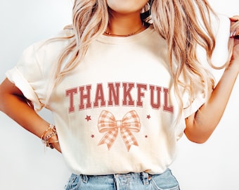 Thankful  Coquette PNG, Thanksgiving Png shirt  Thanksgiving Png, Fall Shirt Png, Fall Design, Autumn Fall Sublimation Design