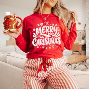 Merry Christmas SVG Png, Merry Christmas PNG, Christmas Sublimation Shirt SVG, Merry Varsity Png, Retro Christmas Svg, Digital Download Dxf