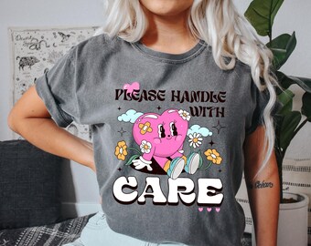 Retro Mental Health PNG: Funny Positive Flowers Sublimation Design (Digital Design)