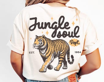 Retro Tiger Grafik PNG: Lustiges Zitat T-Shirt Design (Digitaler Download)