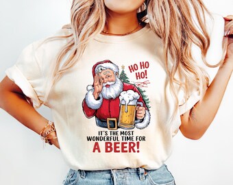 Most Likely to Offer Santa a Beer T-Shirt PNG, Funny Christmas Holiday Tee Perfect Festive Gift Idea for Him or Her Xmas Humor