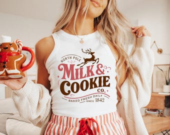 Milk and Cookie PNG shirt, Buffalo Plaid Christmas Cookies Design, Sublimation Designs Downloads, PNG File