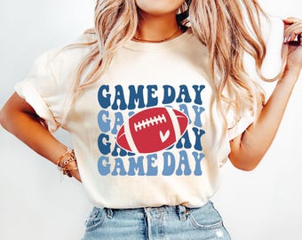 Retro Football Game Day Shirt Design SVG PNG (Digital Download)