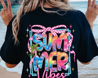 Retro Summer Vibes PNG: Beach Trip Clipart (Digital Download)