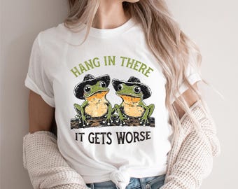 Lustiges Frosch-Zitat-Design: Retro Western-Grafik (SVG, PNG)