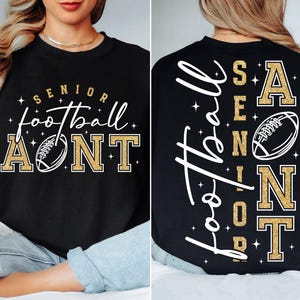 Senior Football Aunt SVG: Game Day Shirt Design (Digital Files)
