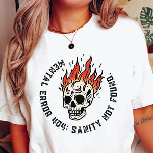 Mentaler Fehler 404: Sanity nicht gefunden. SVG PNG Lustiges Zitat Sassy svg sarkastisches svg png Snarky svg sarkastisches Png für Sublimation