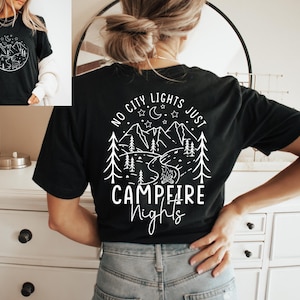 No city lights just camp fire nights svg png, CAMPING SVG,Camper Svg, Camp Life Svg, Lake Life Svg, campfire svg, Camping shirt front back