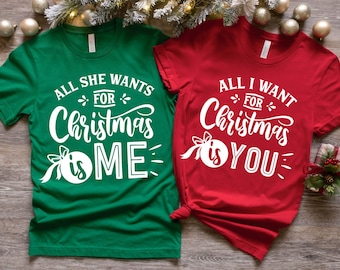 All I Want For Christmas is You Svg png, Couple Christmas Svg, Ugly Sweater Svg, Christmas Couple Svg, Funny Couple Christmas Bundle Svg