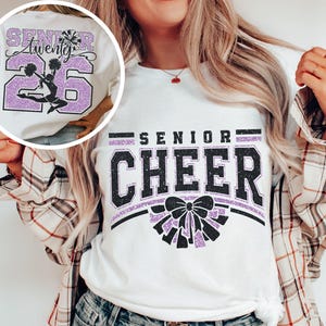 Cheer Svg Png, Cheerleading Svg, Cheerleader voorkant achterkant Svg, Senior Cheer 2026 Svg, Pom poms Svg, megafoon Svg, Svg-bestanden voor de Cricut