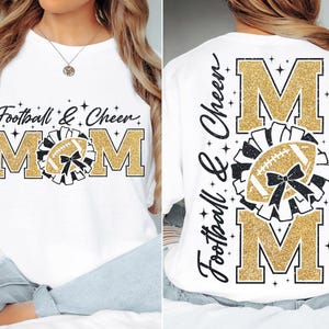 Football and Cheer Mom Svg, Football Mom Svg, Football Mama Svg, Cheer Mom Svg, Cheerleader Mom Svg, Football Season Svg, Football Mom Shirt
