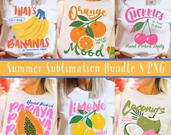Retro Summer Bundle png, Summer vibes png, Summer Beach Vibes Png, Fruits Vibes Png, Trendy Summer Shirts png, summertime png, Sublimation