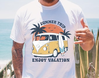 Retro Summer Trip PNG: Family Vacation Shirt Design (Digital Download)