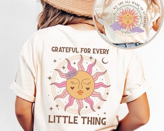 Celestial Sun & Moon PNG: Boho Hoodie Design (Digital Download)