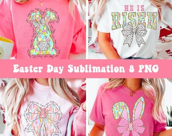 Brushstroke Easter PNG Bundle: Coquette & Bible Verse Designs (Digital Download)