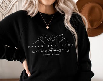Faith Can Move Mountains Svg: Christian Bible Verse (Digital Download)