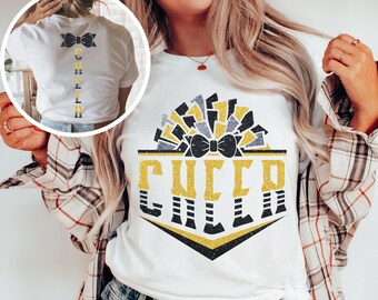 Cheer Svg Png, Cheerleading Svg, Cheerleader front back Svg, Cheer Mom Svg, Pom poms Svg, Megaphone Svg, Svg Files for Cricut