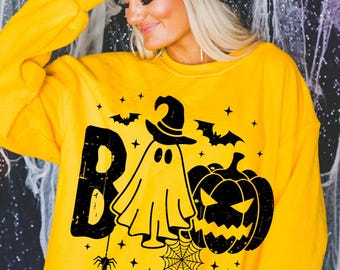 Funny Halloween Ghosts PNG: 'Hangin’ With My Boos' Shirt Design (Digital Download)
