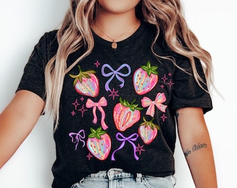 Boho Erdbeere Kokette PNG: Preppy Sommer Design (Digitaler Download)