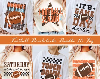 Football Brushstroke PNG Bundle, Football sublimation PNG bundle