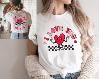 I Love You PNG, Valentines Png Designs, Retro Png, Groovy Png, Valentine's Sublimation, Love PNG, Love T-Shirt Design Sublimation Front Back