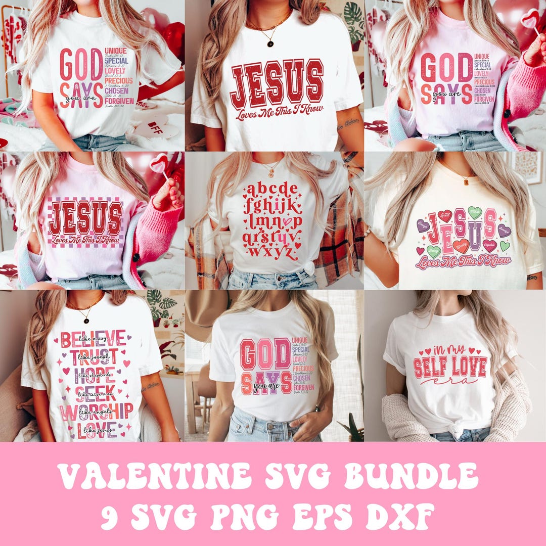 Valentines Day SVG PNG Bundle, Valentine Day Shirt Bundle, Funny ...