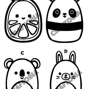 Squishmallow Vinyl Decals (Waterproof Stickers)