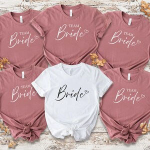 Bride Shirt, Team Bride Shirts, Bachelorette Party Shirts, Bridesmaid Shirts, Matching Bride Tribe Tees, Bridal Party Shirts, Squad Shirts