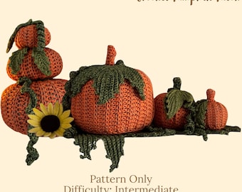 Large Crochet Pumpkin Patch