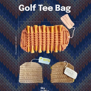 Patrón de crochet para sujetar bolsas de té - Divertido soporte para tees de golf