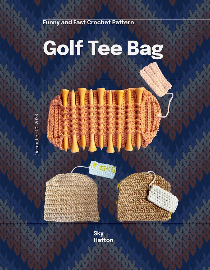Tea Bag - Funny Golf Tee Holder Crochet Pattern image 1